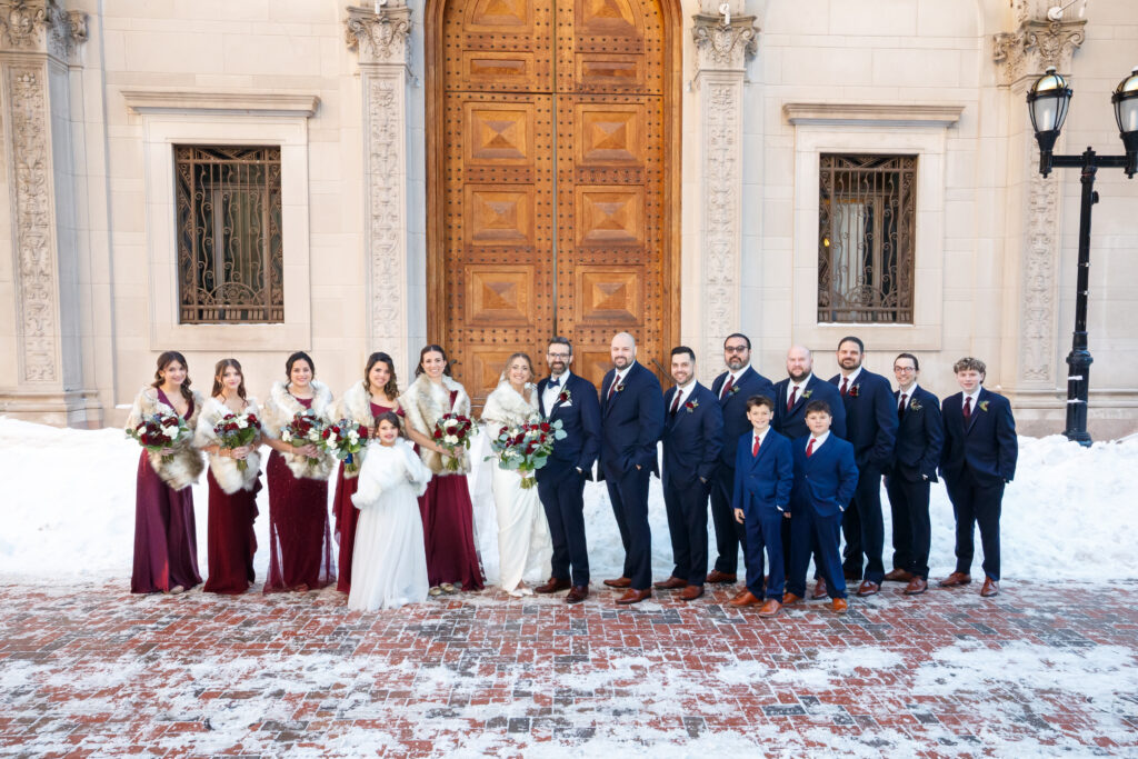 Hartford Society Room pratt st bridal party photos
